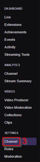 My Twitch Stream Key Dashboard Channel Settings