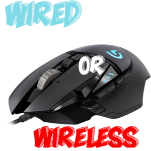 Example of Wired vs Wireless Gaming Mouse - Logo